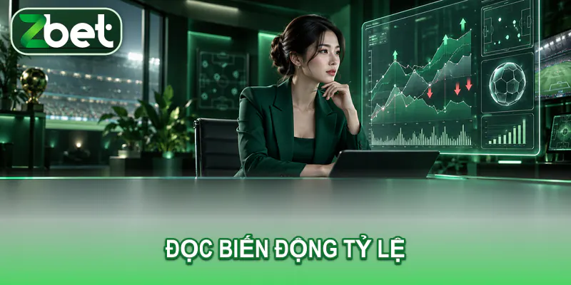 Nữ chuyên gia trưởng thành phân tích biểu đồ biến động tỷ lệ trước trận
