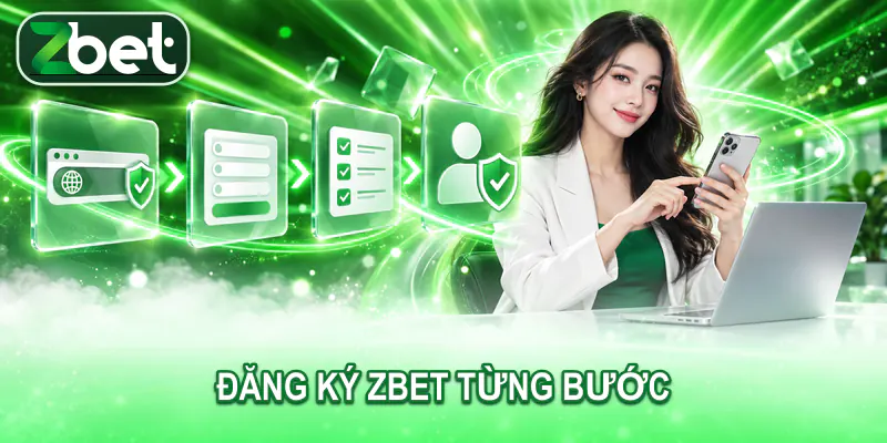 Người dùng thực hiện các bước đăng ký ZBET trên máy tính và điện thoại