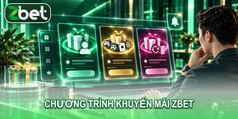 Người dùng trưởng thành xem các nhóm ưu đãi trên giao diện khuyến mãi ZBET