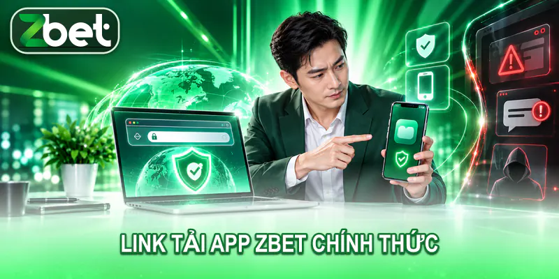 Người dùng kiểm tra tên miền và nguồn tải app ZBET trên điện thoại