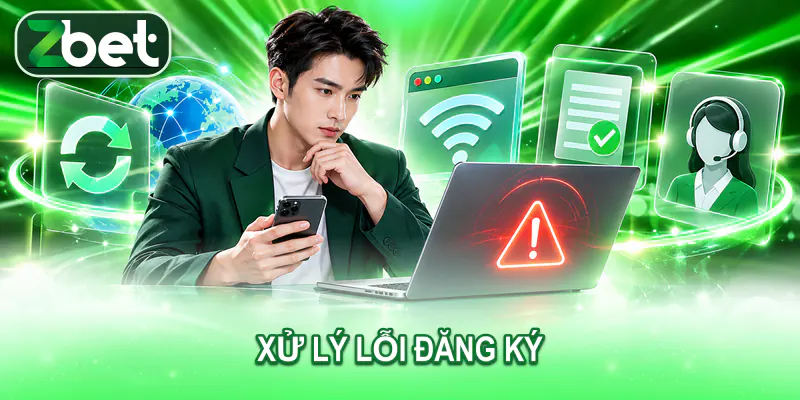Người dùng kiểm tra và xử lý lỗi khi đăng ký ZBET