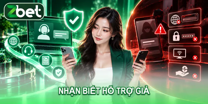 Người dùng trưởng thành so sánh kênh hỗ trợ chính thức với tin nhắn giả mạo đáng ngờ